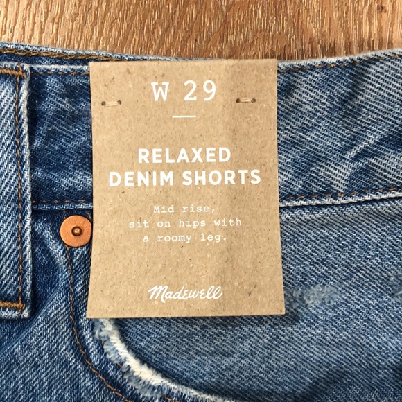 NWT Madewell Denim Jean Shorts Relaxed 29 - Picture 5 of 5